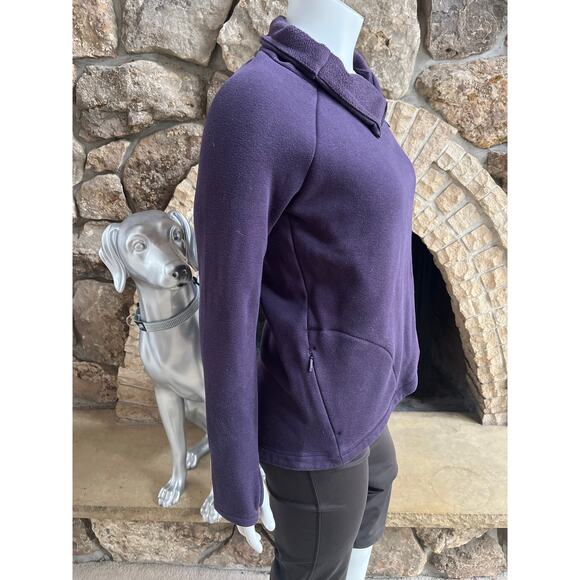 Athleta Fleece Line Cowl Neck Pullover Layered Jacket Women's Size XXS - Picture 2 of 8